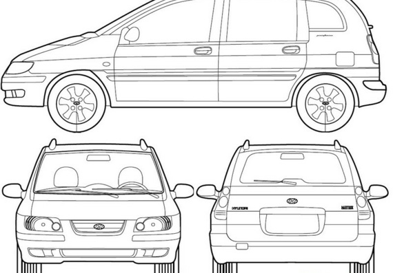 Hyundai Matrix (2005) (Henday Matrix (2005)) are drawings of the car